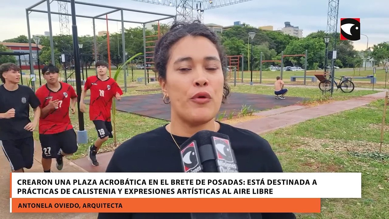 Crearon una Plaza Acrobática en El Brete de Posadas: está destinada a prácticas de calistenia y expresiones artísticas al aire libre