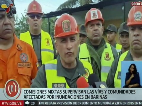 Organismos de seguridad continúan atendiendo afectaciones por lluvias en Barinas