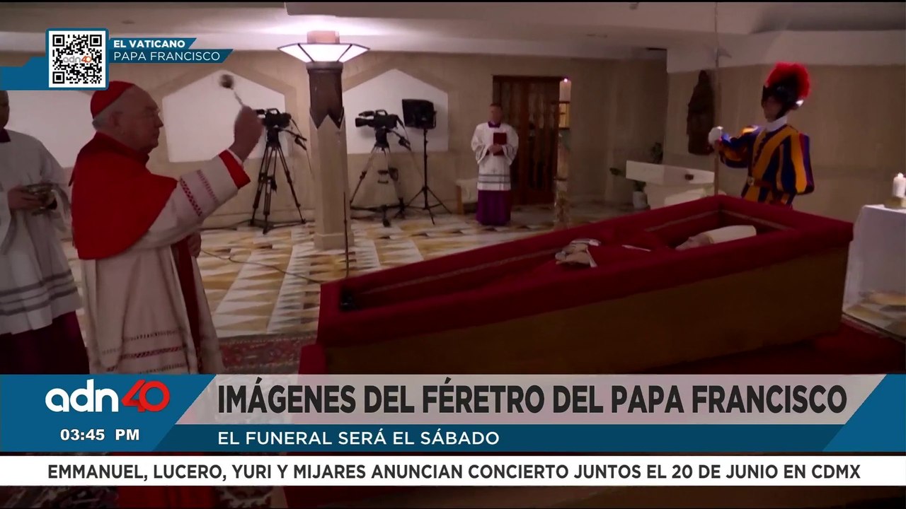 El Vaticano reveló las primeras imágenes del féretro del papa Francisco