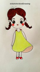 how to draw doll 🎎 very simple and easy step by step