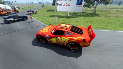 Lightning McQueen Runs Away From Home & Gets Chased by Police!  BeamNG.drive Action Movie