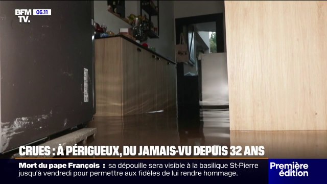 C'est la première année qu'elle est aussi importante : après les crues en Dordogne, les habitants constatent les dégâts