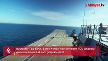 Bayraktar TB3 SİHA'dan TCG Anadolu'ya başarılı 4 sorti