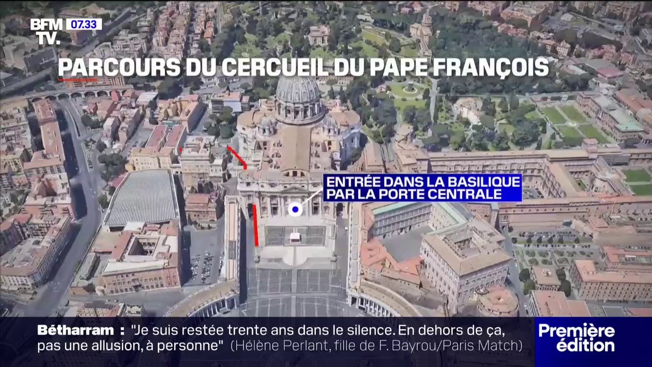 Mort du pape: le parcours du cercueil du pape François