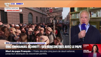 Mort du pape François: "Il sentait très bien les résistances à l'intérieur de l'Église", estime Éric-Emmanuel Schmitt, écrivain