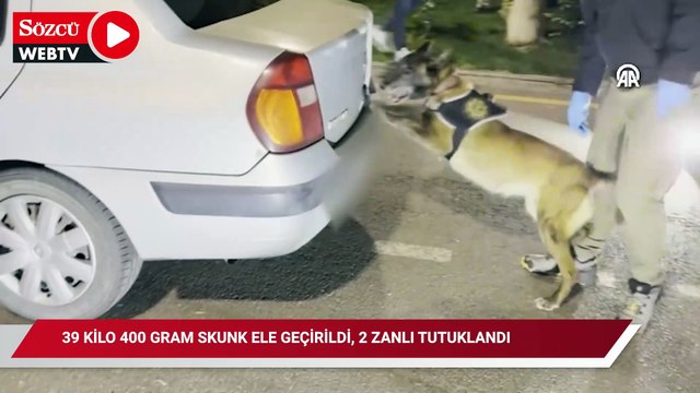 39 kilo 400 gram skunk ele geçirildi, 2 zanlı tutuklandı