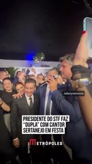 Barroso canta com sertanejo em festa de presidente do Republicanos