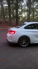 El BMW que causó el accidente en la TF-5 practicando 'drifting' en un mirador de Tenerife
