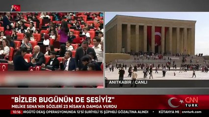 Melike Sena'nın sözleri 23 Nisan'a damga vurdu: ''Bu Atatürk'ün miras bıraktığı Cumhuriyet'in eseri''
