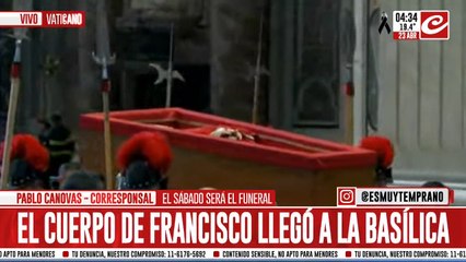 Así llegaba el cuerpo del Papa Francisco a la Basílica de San Pedro
