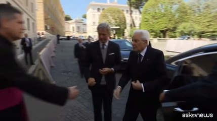 Sergio Mattarella a Santa Marta rende omaggio a salma del Pontefice