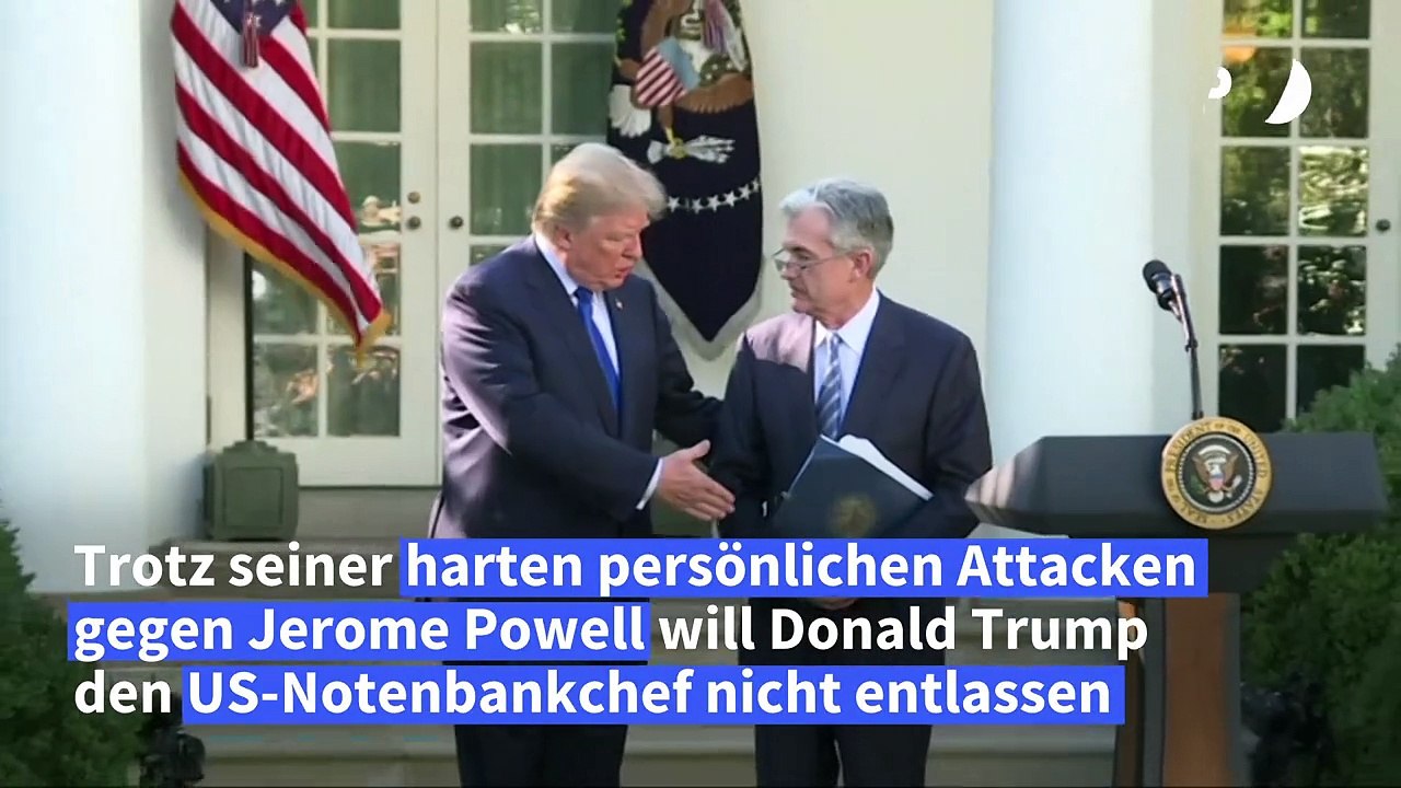Trump will Fed-Chef Powell nicht entlassen