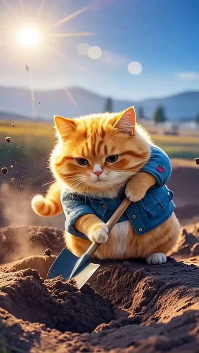 Cat video cooking and video in short