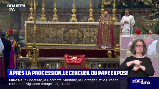 Après la procession, le cercueil du pape François sera exposé jusqu'à vendredi soir dans la basilique Saint-Pierre