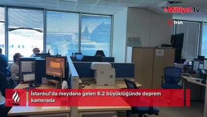 İstanbul'da meydana gelen 6.2 büyüklüğünde deprem kamerada