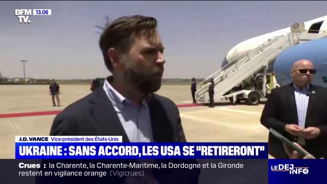 L'Ukraine et la Russie doivent s'entendre sur un accord sinon les États-Unis se retireront , prévient J.D. Vance