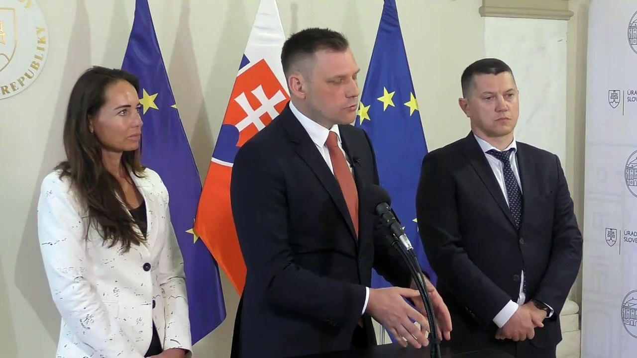 Brífingy po rokovaní vlády SR (R. Fico, T. Taraba, K. Šaško, T. Drucker)