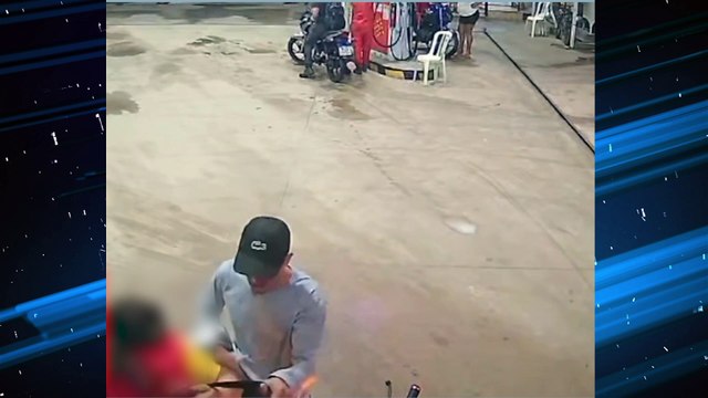 Marituba: câmeras de segurança mostram assalto em posto de combustíveis