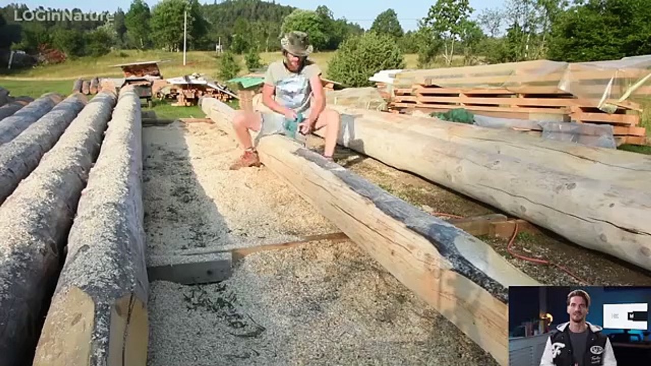 Father Builds Amazing Log House for his Family