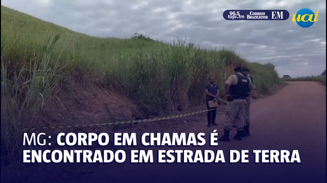 Corpo carbonizado é encontrado em estrada de terra de Minas