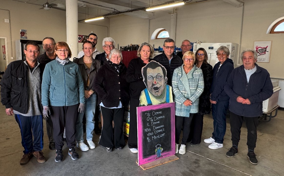 Interview d'Alain Puyo du Casino Barrière et de Marie-France des Restos du coeur d'Agde et de Jean-Philippe Marin d'Intermarché Agde