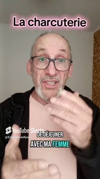 La charcuterie 🐷 #rire #comique #humour #mafemme #viedecouple #àtable #repas #manger #drôle