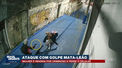 Roubo: mulher é atacada com mata-leão e perto o celular