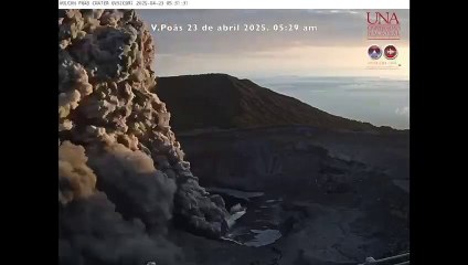 Erupción Volcán Poás 23 abril 2025