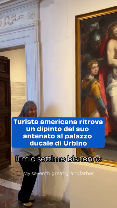 Turista americana ritrova un dipinto del suo antenato al palazzo ducale di Urbino: video
