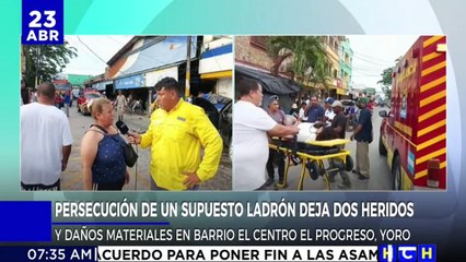 Al menos cinco heridos y enormes pérdidas, tras persecución policial en El Progreso