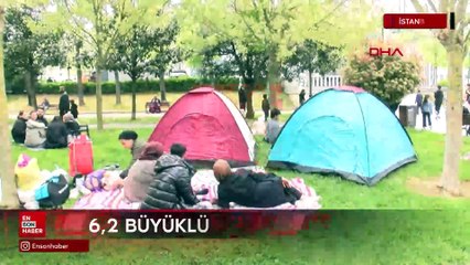 İstanbul Taksim’de depremi hissedenler Gezi Parkı’na akın etti