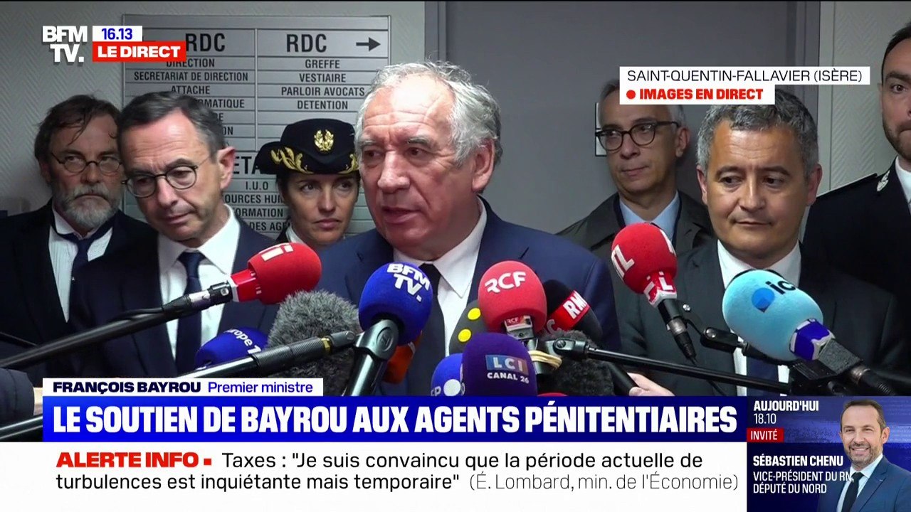 Prisons attaquées: "Il s'agissait de montrer au personnel pénitentiaire qu'on était avec eux", affirme François Bayrou