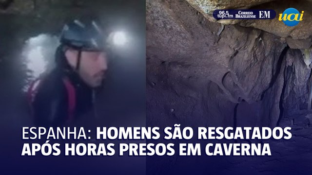 Quatro homens são resgatados após 9 horas presos em caverna na Espanha
