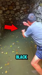 He found something from water