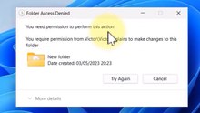 Solved - You need permission to perform this action while deleting a folder