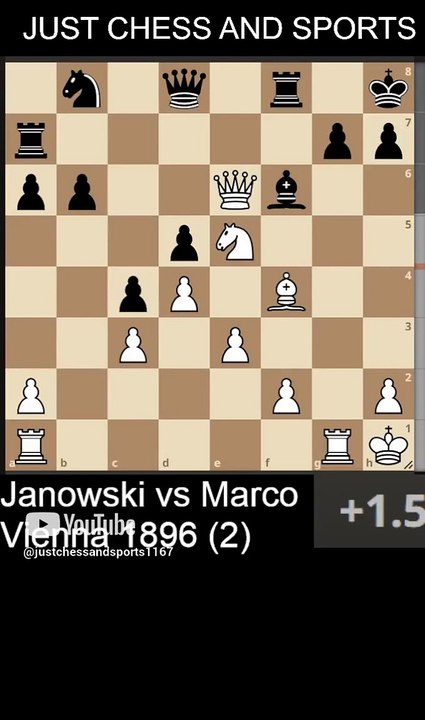 David Janowski defeats Marco with the Ladder checkmate