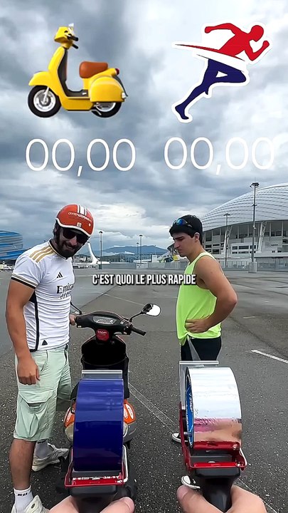 Qui est le plus rapide entre une moto et un sprinter ? 🤔