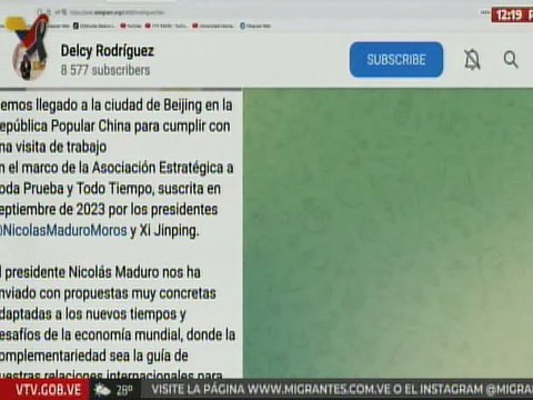 Venezuela y China debaten propuestas adaptadas a los nuevos tiempos y desafíos de la economía mundial