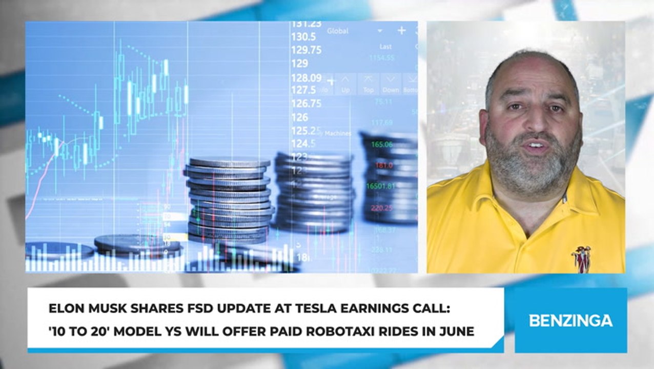 Elon Musk Shares FSD Update At Tesla Earnings Call: '10 To 20' Model Ys Will Offer Paid Robotaxi Rides In June