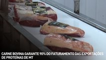 Carne bovina garante 90% do faturamento das exportações de proteínas de MT