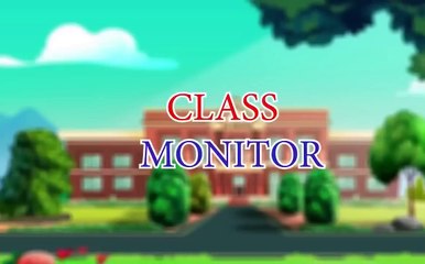 Class Monitor & Backbencher - English Cartoon.