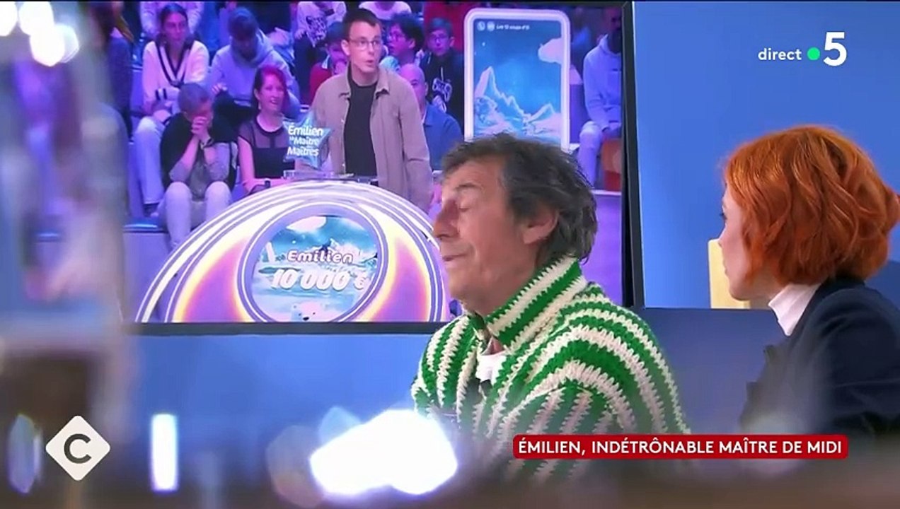 Jean-Luc Reichmann se confie sur Emilien (Douze coups de Midi) dans "C à Vous", capture d'écran France 5