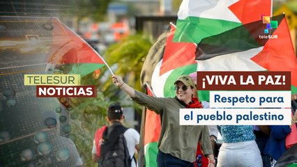 Nicaragüenses marchan por la paz y en solidaridad con Palestina