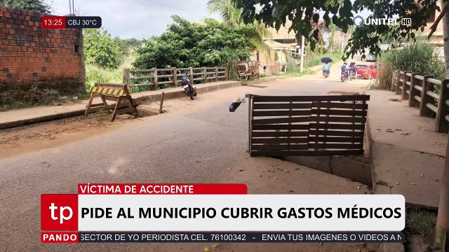 Mujer sufre accidente por boca de tormenta sin rejilla y pide al municipio cubrir gastos médicos