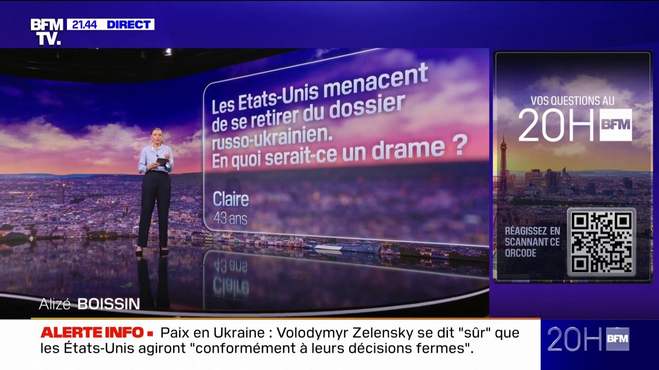 VOS QUESTIONS AU 20H BFM - Les États-Unis menacent de se retirer du dossier russo-ukrainien. En quoi serait-ce un drame ?