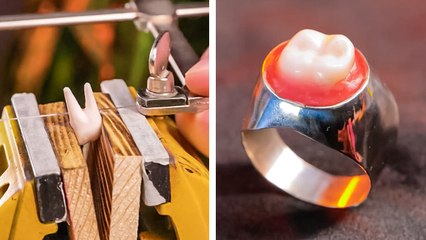 Not Trash but Jewelry! Make a Ring with a Tooth and Contact Lenses!