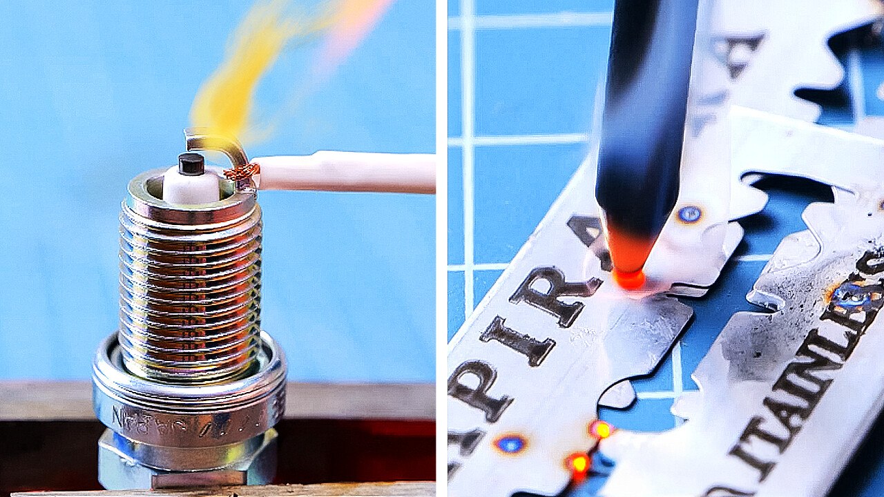 How to make Welding at Home from a Battery. Simple Inventions You can make Yourself