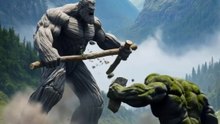 Epic Fantasy Battle: Colossal Stone Giants Clash in Mountain Valley!