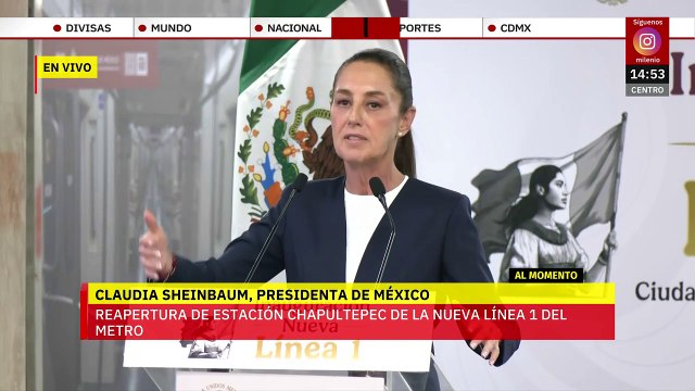 Claudia Sheinbaum asiste a reapertura del tramo Cuauhtémoc-Chapultepec de L1 del Metro de CdMx