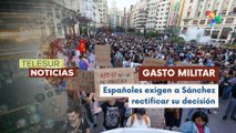 Finalizó masiva movilización contra aumento de gasto militar en España